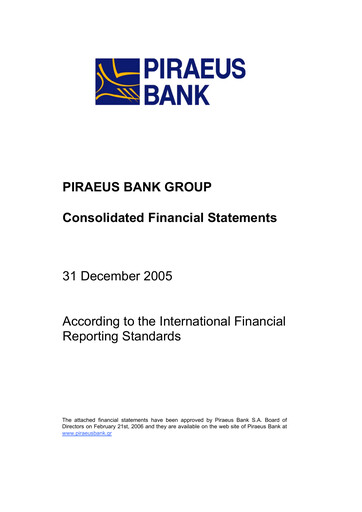 Thumbnail Piraeus Financial Holdings Financial Statement 2005
