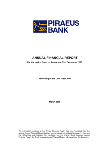 Thumbnail Piraeus Financial Holdings Financial Statement 2008