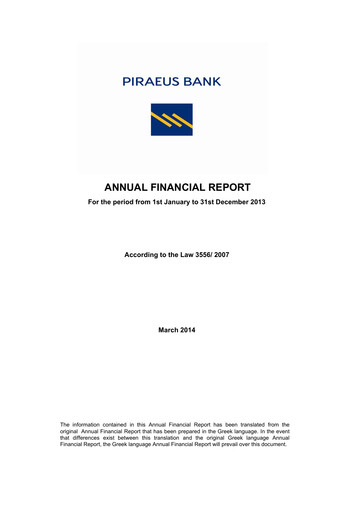 Thumbnail Piraeus Financial Holdings Financial Statement 2013