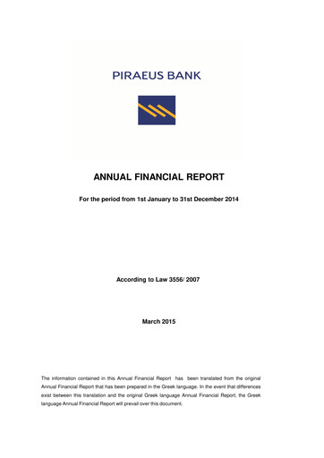 Thumbnail Piraeus Financial Holdings Financial Statement 2014