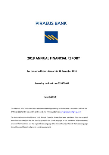 Thumbnail Piraeus Financial Holdings Financial Statement 2018