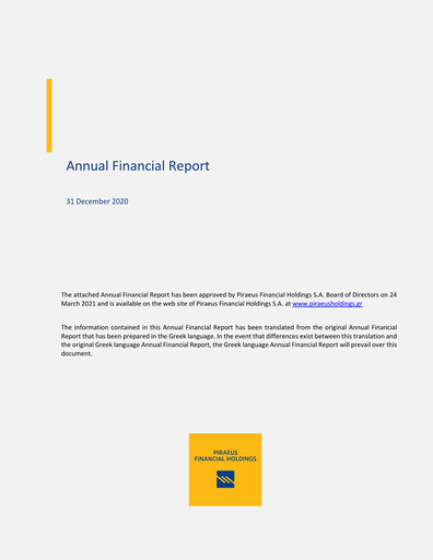 Thumbnail Piraeus Financial Holdings Financial Statement 2020