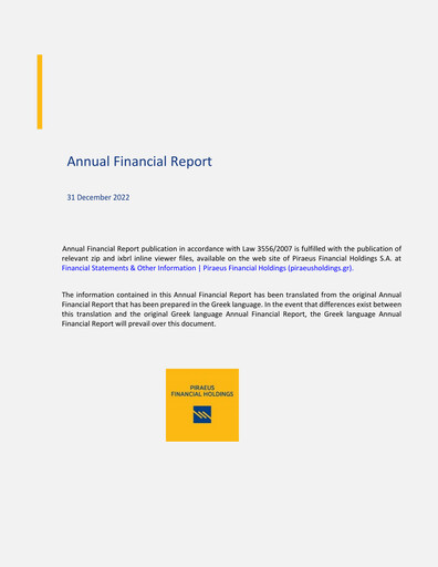 Thumbnail Piraeus Financial Holdings Financial Statement 2022