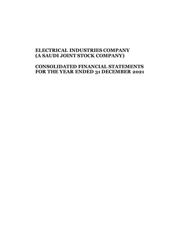 Thumbnail Electrical Industries Company (EIC) Financial Statement 2021