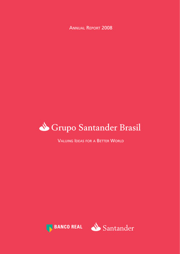 Thumbnail Banco Santander Brasil Annual Report 2008