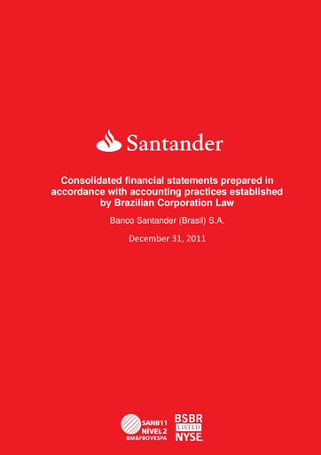 Thumbnail Banco Santander Brasil Financial Statement 2011