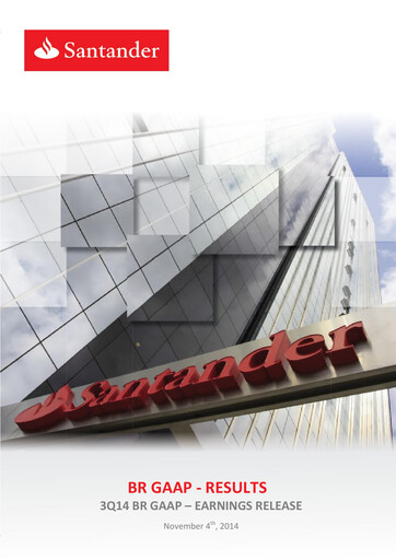 Vorschaubild Banco Santander Brasil Quartalsbericht 2014-q3