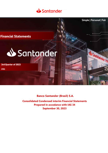 Vorschaubild Banco Santander Brasil Quartalsbericht 2023-q3