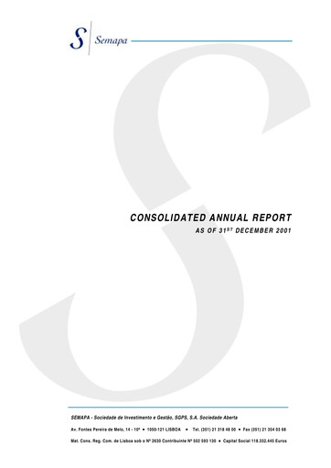 Vorschaubild Semapa Jahresbericht 2001