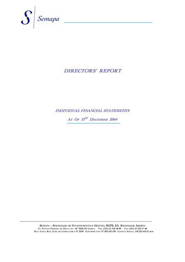 Vorschaubild Semapa Jahresbericht 2004
