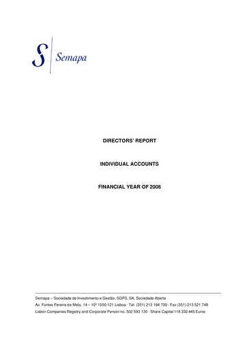 Vorschaubild Semapa Jahresbericht 2006