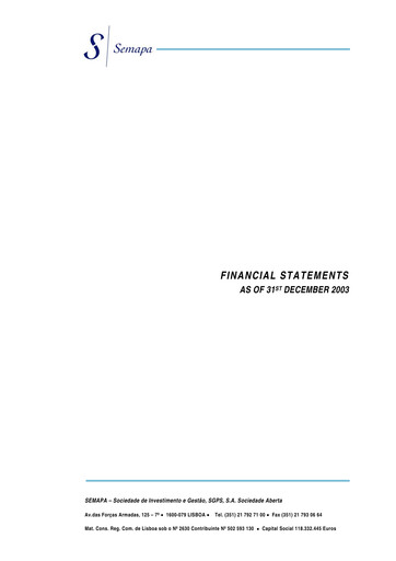 Vorschaubild Semapa Finanzmitteilung 2003