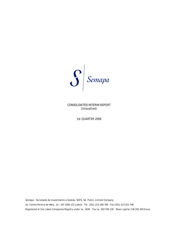 Thumbnail Semapa Quarterly Report 2006-q1