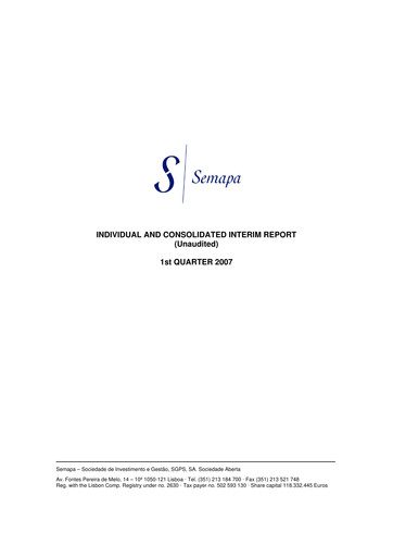 Thumbnail Semapa Quarterly Report 2007-q1