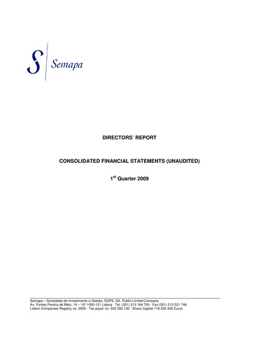 Thumbnail Semapa Quarterly Report 2009-q1