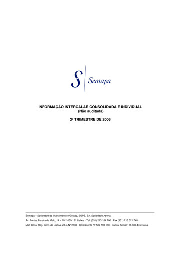 Thumbnail Semapa Quarterly Report 2006-q3