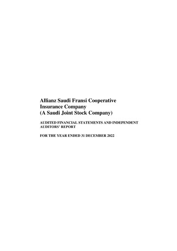 Thumbnail Allianz Saudi Fransi Cooperative Insurance Financial Statement 2022