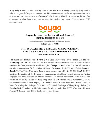 Thumbnail Boyaa Interactive Quarterly Report 2021-q3