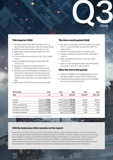 Thumbnail Starbreeze Quarterly Report 2018-q3