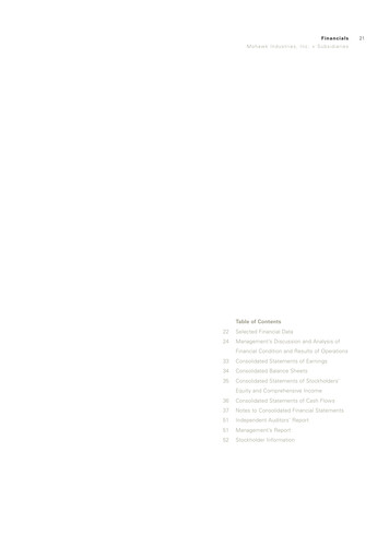Thumbnail Mohawk Industries
 Financial Statement 2003