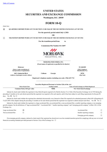 Thumbnail Mohawk Industries
 Quarterly Report 2026-q2