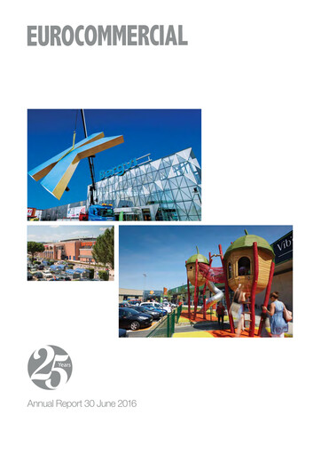 Thumbnail Eurocommercial Properties Annual Report 2015-2016