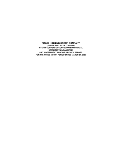 Thumbnail Fitaihi Holding Group Quarterly Report 2026-q1