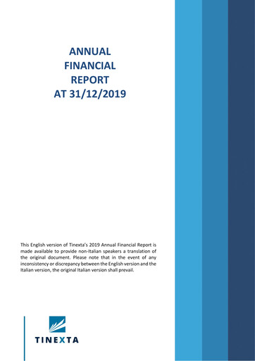 Thumbnail Tinexta Annual Report 2019