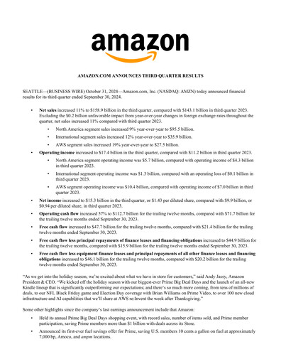 Miniature Amazon Rapport trimestriel 2024-q3
