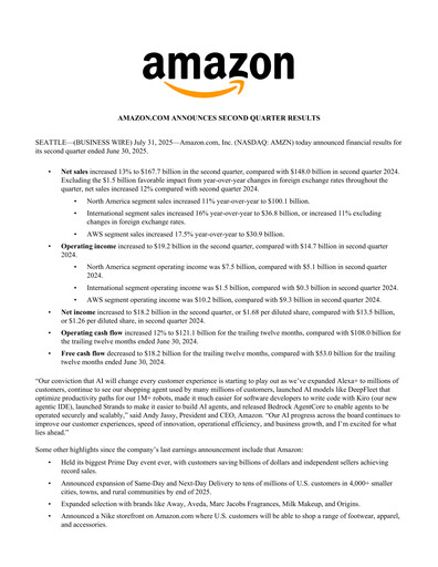 Miniature Amazon Rapport trimestriel 2025-q2
