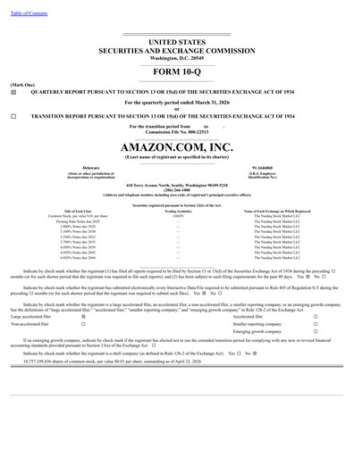 Thumbnail Amazon Quarterly Report 2026-q1