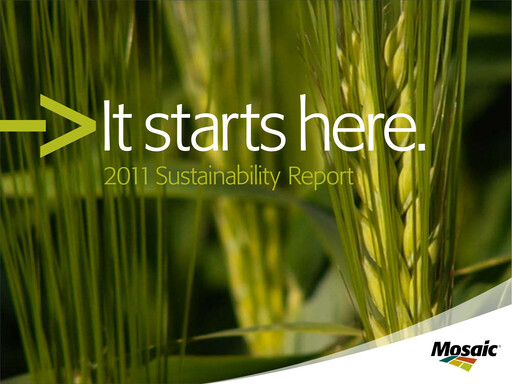 Thumbnail The Mosaic Company Sustainability Report 2011
