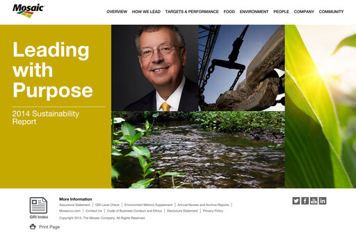 Thumbnail The Mosaic Company Sustainability Report 2014