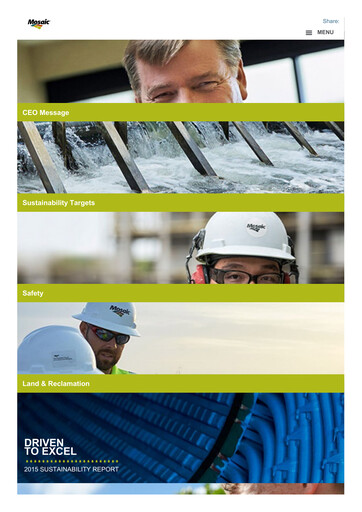 Thumbnail The Mosaic Company Sustainability Report 2015