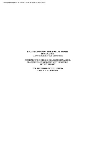 Thumbnail L'azurde Company for Jewelry Quarterly Report 2024-q1