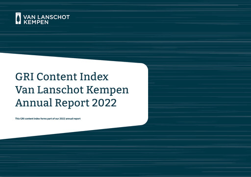 Thumbnail Van Lanschot Kempen ESG Report 2022