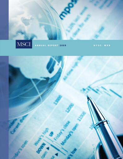 Thumbnail MSCI Annual Report 2009