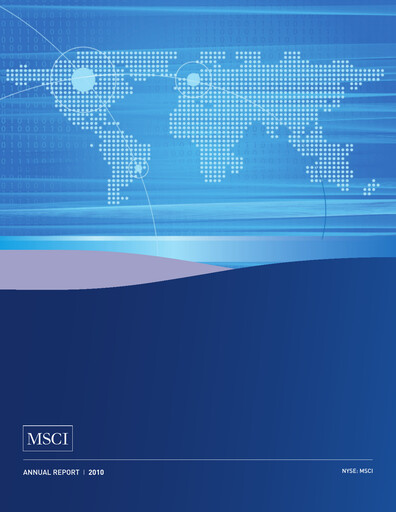 Thumbnail MSCI Annual Report 2010