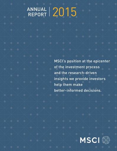 Thumbnail MSCI Annual Report 2015