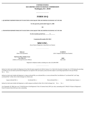 Thumbnail MSCI Quarterly Report 2008-q3