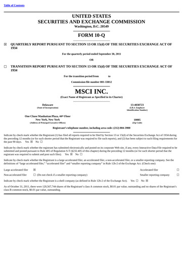 Thumbnail MSCI Quarterly Report 2011-q3