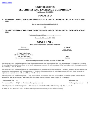 Thumbnail MSCI Quarterly Report 2013-q2