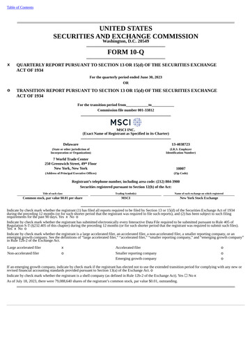 Thumbnail MSCI Quarterly Report 2023-q2