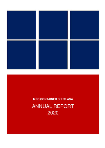 Thumbnail MPC Container Ships Annual Report 2020