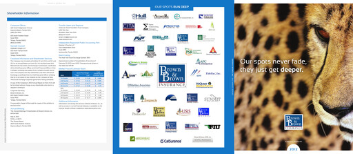 Thumbnail Brown & Brown
 Annual Report 2012