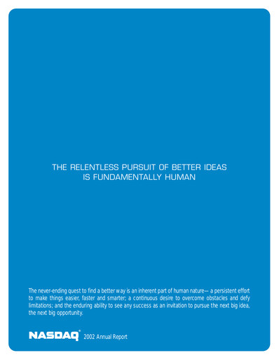 Miniature Nasdaq Rapport annuel 2002