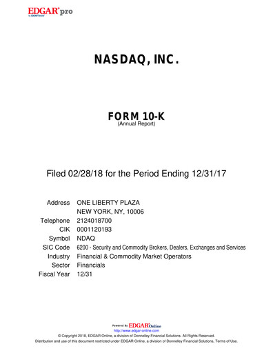 Miniature Nasdaq Rapport annuel 2017