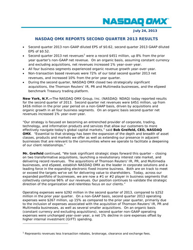 Miniature Nasdaq Rapport trimestriel 2013-q2