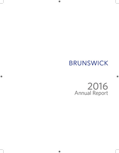 Thumbnail Brunswick Corporation Annual Report 2016