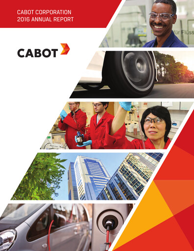 Miniature Cabot Corporation
 Rapport annuel 2016